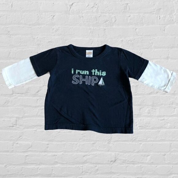 Gymboree I Run This Ship Long Sleeve T-Shirt - Picture 1 of 5